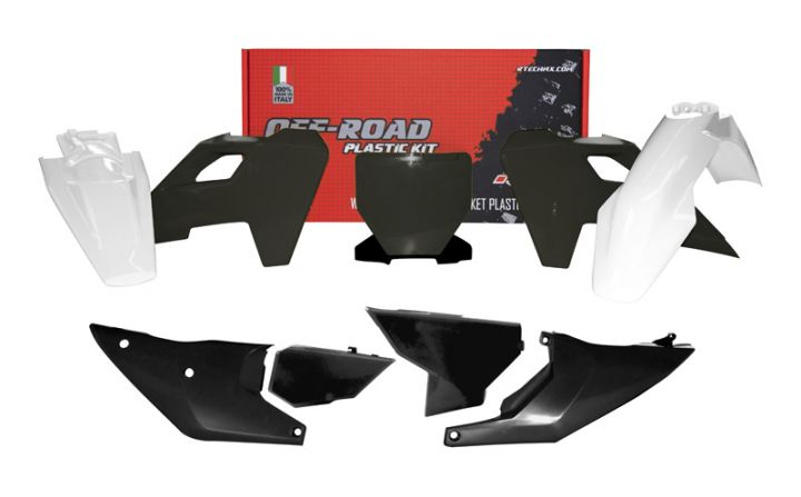 Rtech Plastics Plastic Kit/6 2023-24 TC/TX/FC/FX Black/white, Rtech R-kithsq-nr1-523