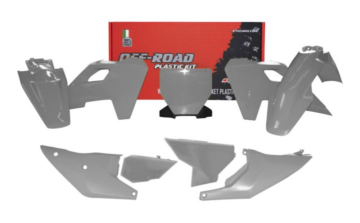 Rtech Plastics Plastic Kit/6 2023-24 TC/TX/FC/FX Quantum Grey, Rtech R-kithsq-gr0-523