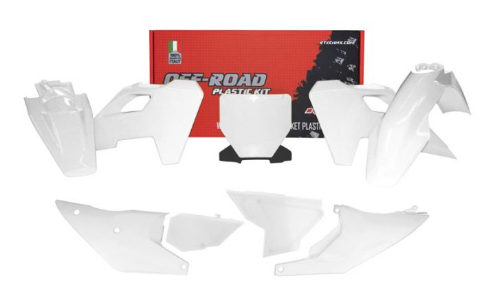 Rtech Plastics Plastic Kit/6 2023-24 TC/TX/FC/FX White, Rtech R-kithsq-bn0-523