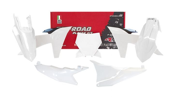Rtech Plastics Plastic Kit/6 2023-24 KTM SX/SXF, White/black, Rtech R-kitKTM-bn0-023