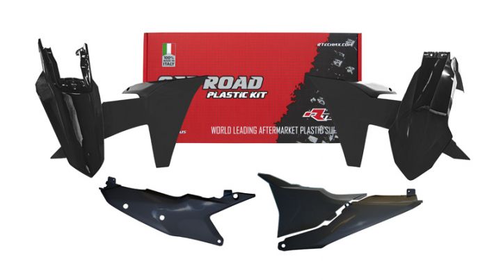 Rtech Plastics Plastic Kit/5 2024-2025 KTM EXC, EXC-f Black, Rtech R-kitKTM-nr0-524