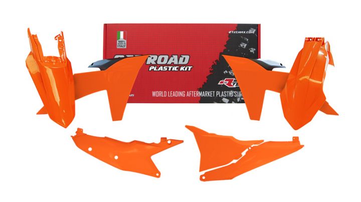 Rtech Plastics Plastic Kit/5 2024-2025 KTM EXC, EXC-f Orange/black, Rtech R-kitKTM-ar0-524