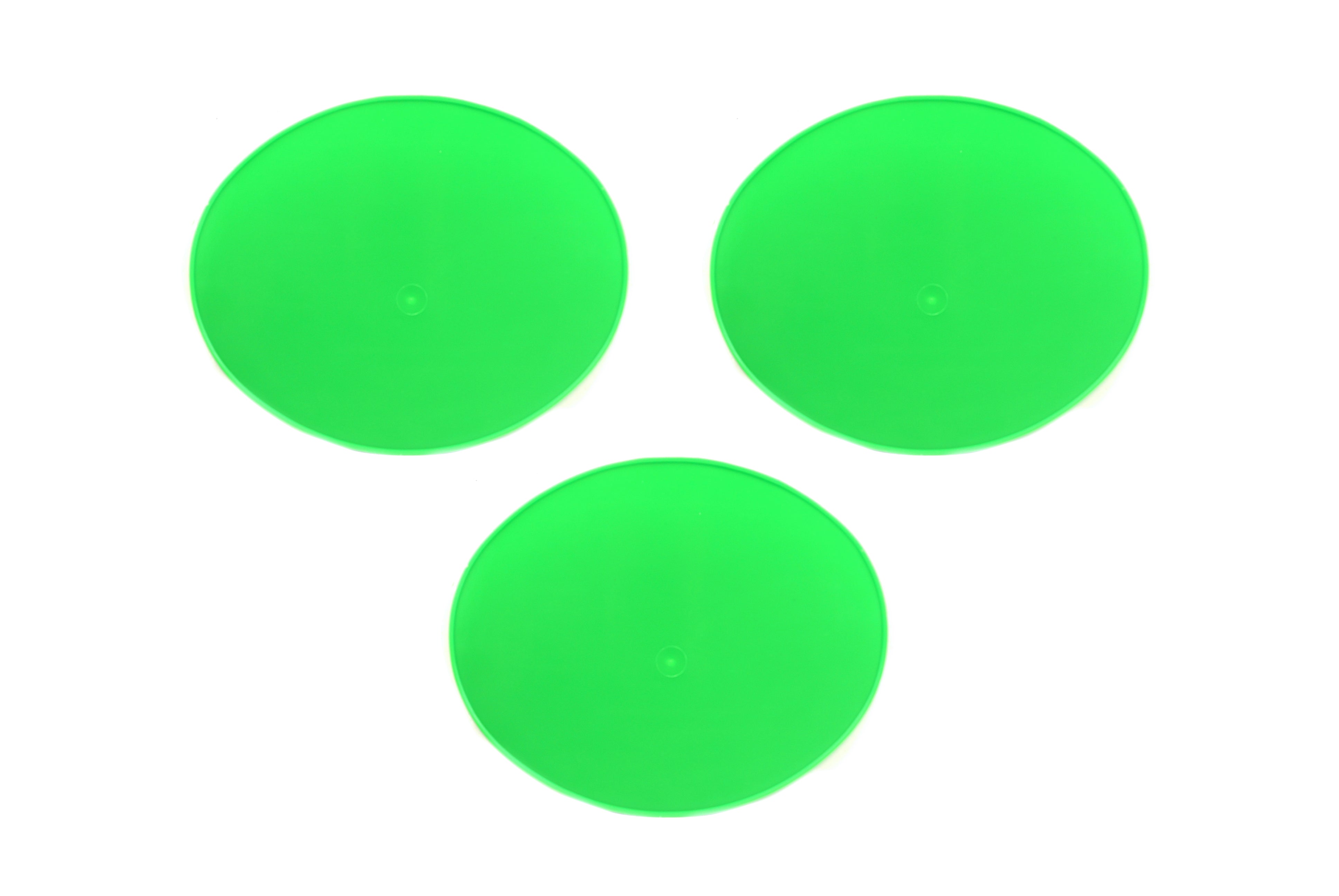 Cemoto Cemoto Oval Plate Green Pack-3, C.2052, Fm2052 Green