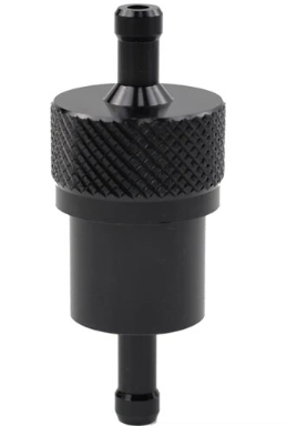 FIR Fuel Inline Filter Aluminium Washable Core Black Universal Petrol