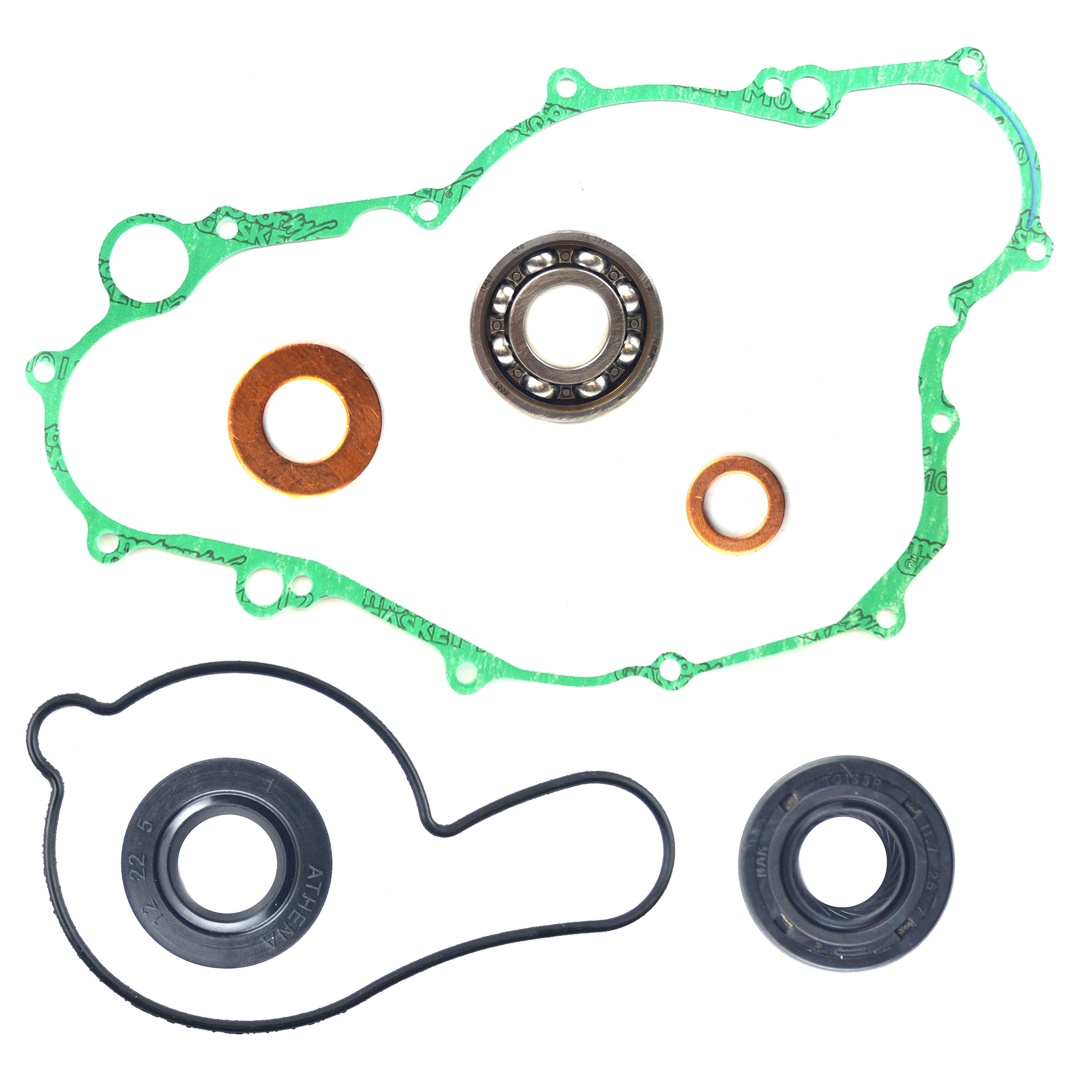 ATHENA WATER PUMP GASKET KIT YZ/WR 450 03-06,  P400485475008 YAMAHA. Includes Bearing