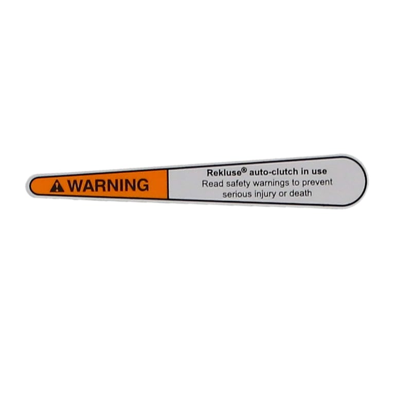 Rekluse Warning Label Clutch Lever Decal Rekluse 821-010