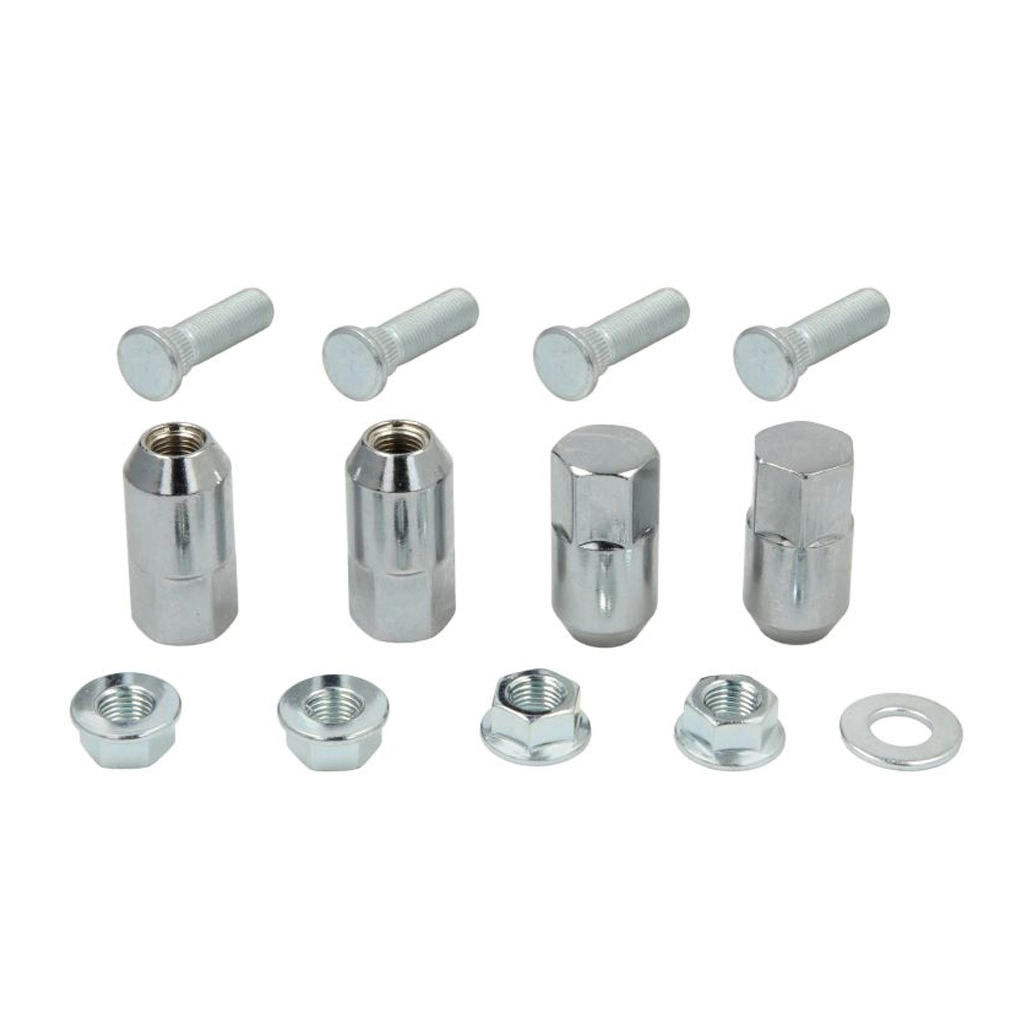 All Balls Racing Wheel Nuts & Studs Set-4, Allballs 85-1127, 7518378, 7547237, Polaris Ranger 4x4 800 Efi Midsize 13, Wheel Stud and Nut Kit Front Polaris Ace 570 15-16, Ace 570 E