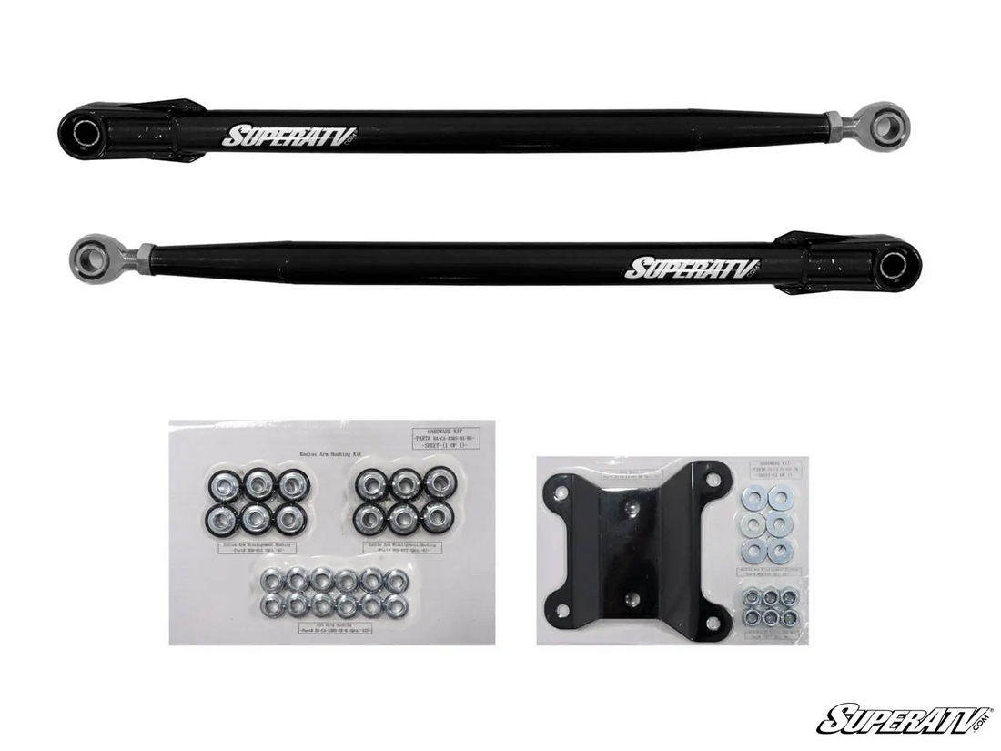 SuperATV Can-am Maverick X3 Lower Tubed Radius Arms, Super ATV, RA-CA-X3-TU-B2-02, Kit Contains 2 Arms