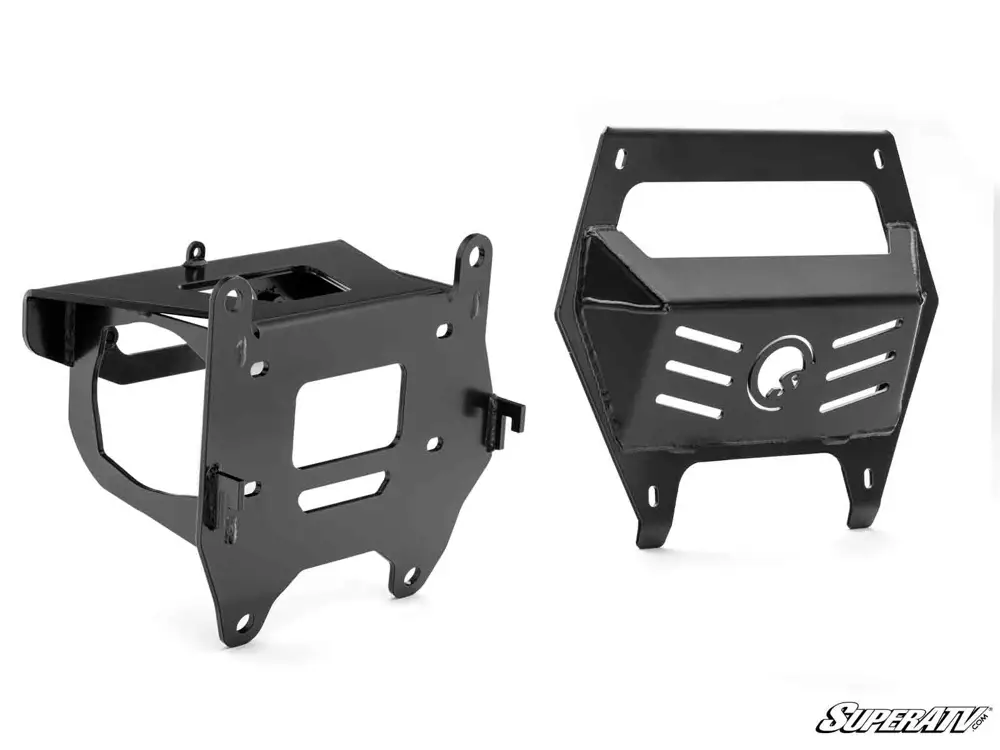 SuperATV Polaris RZR Turbo R/pro R Winch Mount Plate, Superatv Wm-p-pror-01