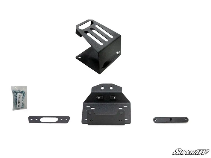 SuperATV Polaris RZR XP Turbo Winch Mount Plate, Superatv Wm-p-rzrxpts-002-00