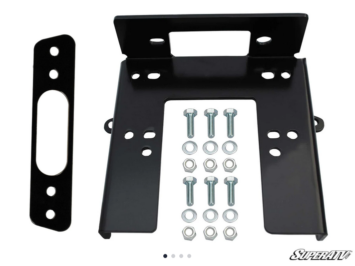 SuperATV Canam Commander Winch Mount Plate, Superatv Wm-ca-com-00