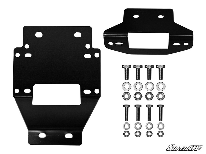 SuperATV Polaris RZR XP 900 Winch Mount Plate, Superatv Wm-p-rzrxp-00