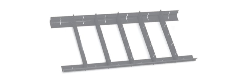 Parallel Partitions for C38, C45PRO M4/M5/M7/M8 Left Side Drawer 570x410mm 70mm Height - Beta Tools 8889PS/7