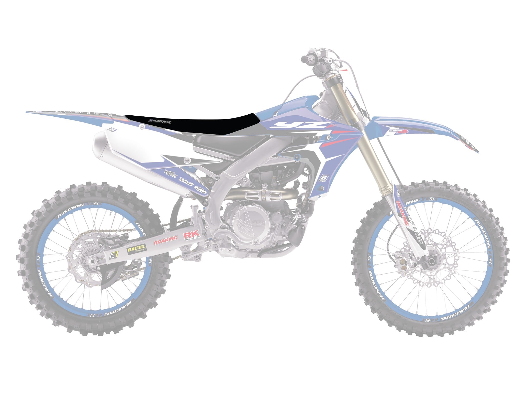 Blackbird Graphics 19-23 250 18-22 450 YZF Yamaha Standard Height Black Moon Complete Seat, Blackbird 9202S/01
