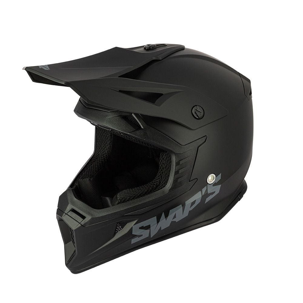 Swaps Motocross Helmet Swaps S818 - Matt Black - Size M 57cm - 58cm