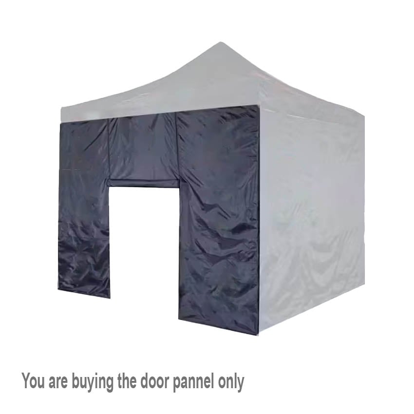 FIR Gazebo Side Door Panel Plain Black 3x3m Velcro Attachment