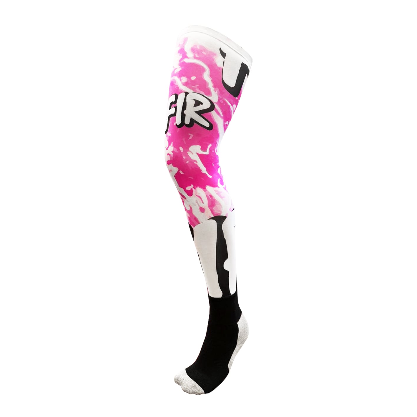FIR Knee Brace MX Enduro Socks with FIR Pink Design Size S/M Size Uk 3-7
