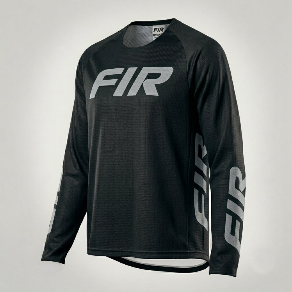 Factory Image Racing Minimal Jersey Black Xxl, MX Race Wear, Enduro Gear