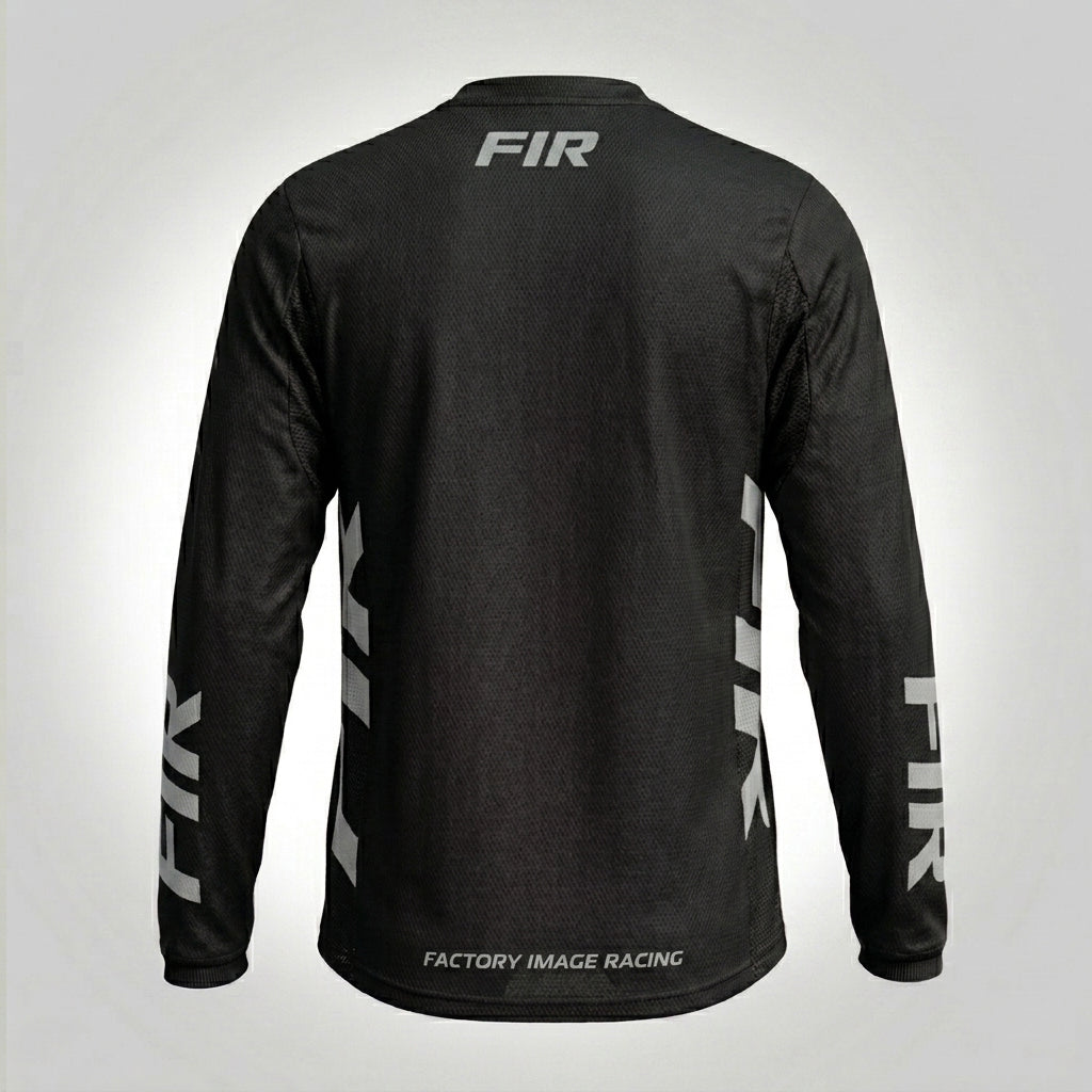 Factory Image Racing Minimal Jersey Black L, MX Race Wear, Enduro Gear