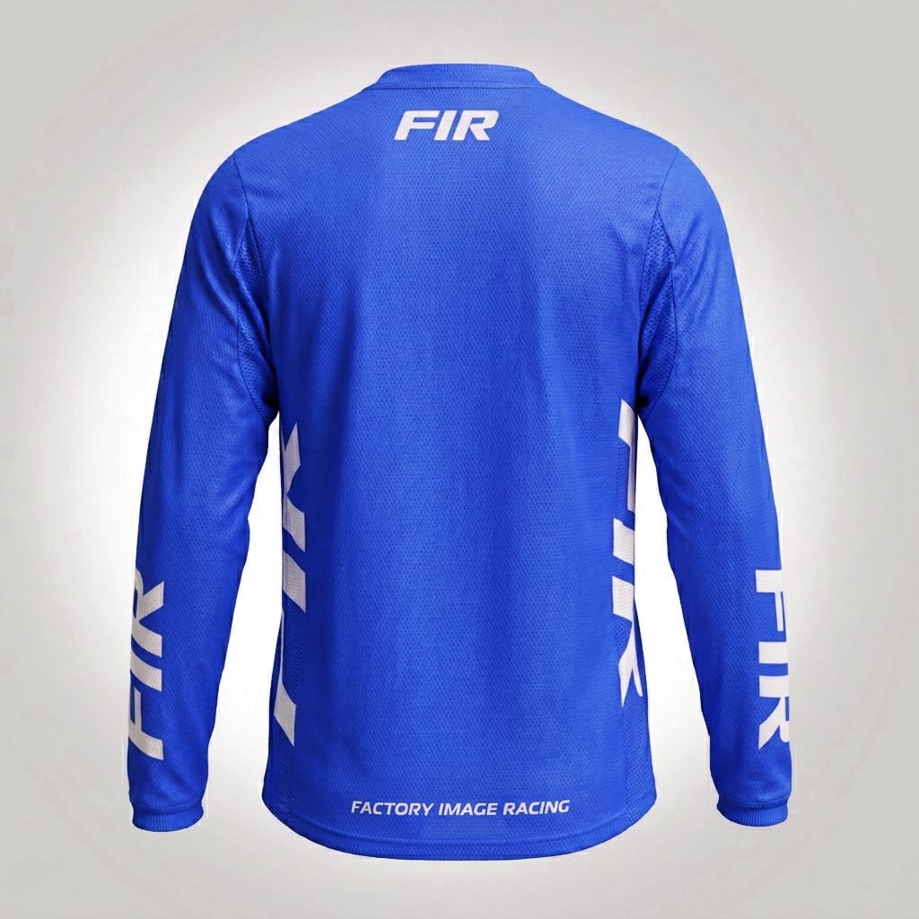Factory Image Racing Minimal Jersey Blue Xxl, MX Race Wear, Enduro Gear