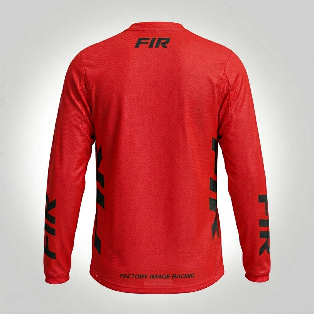 Factory Image Racing Minimal Jersey Red L, MX Race Wear, Enduro Gear