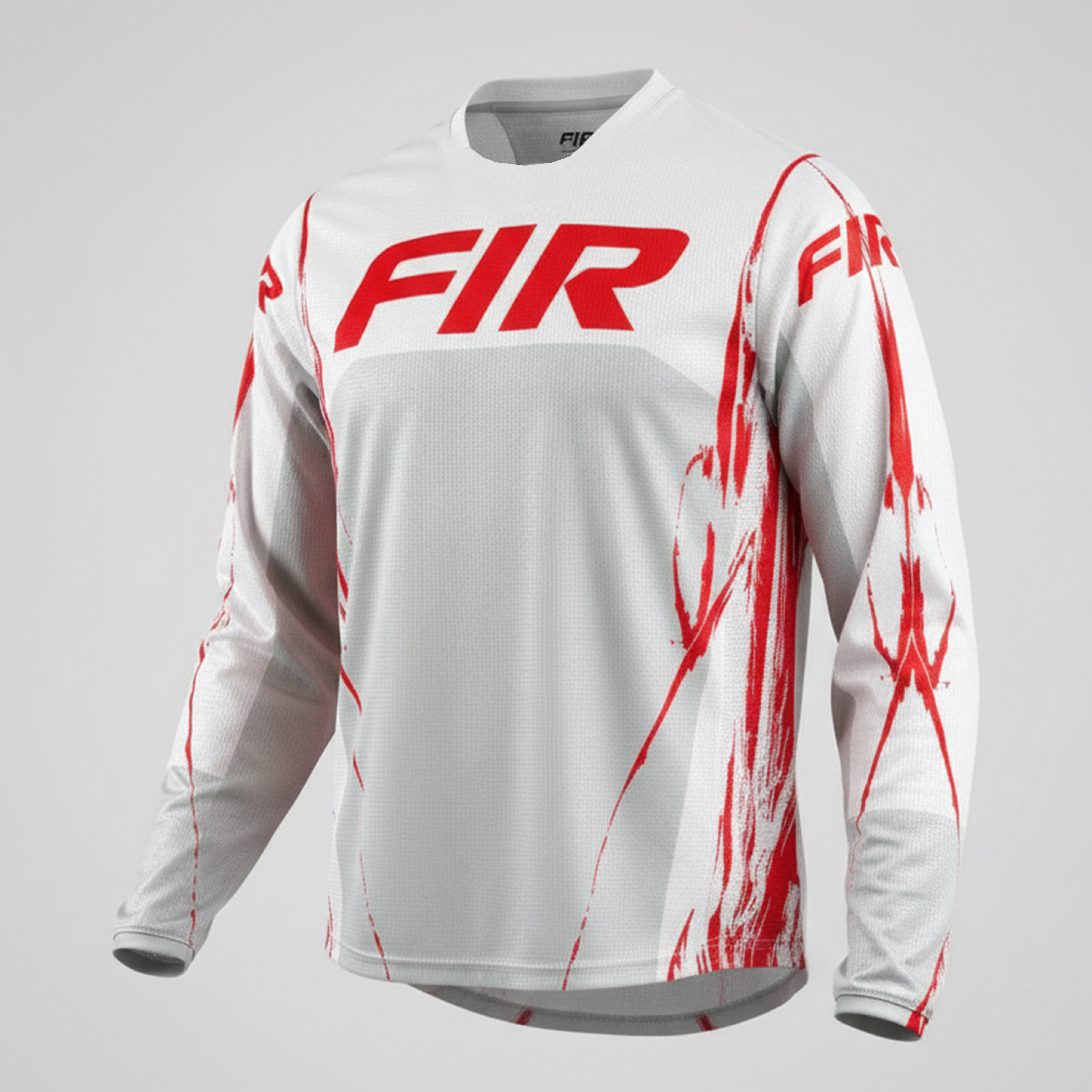 Factory Image Racing Effex Jersey Grey and Red L, MX Race Wear, Enduro Gear