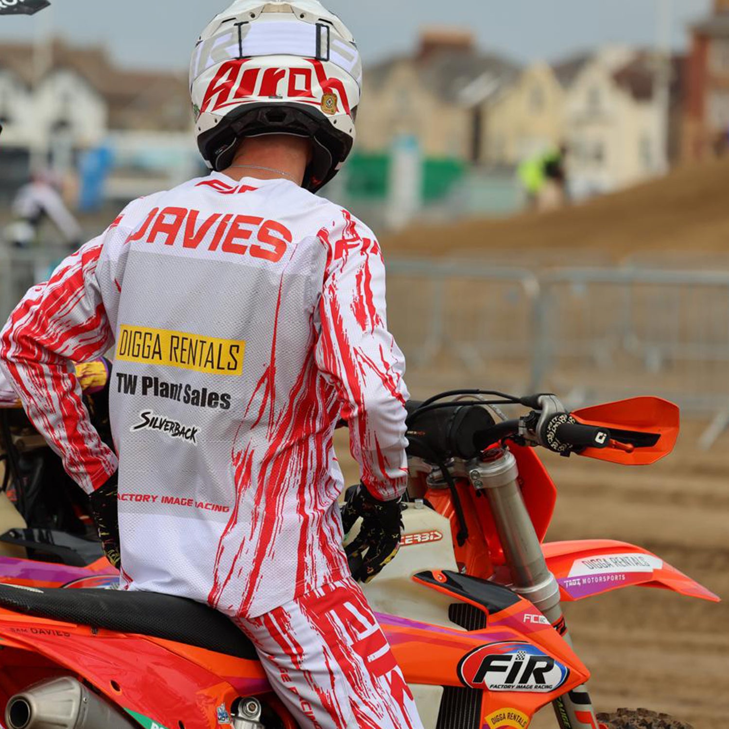 Factory Image Racing Effex Jersey Grey and Red L, MX Race Wear, Enduro Gear