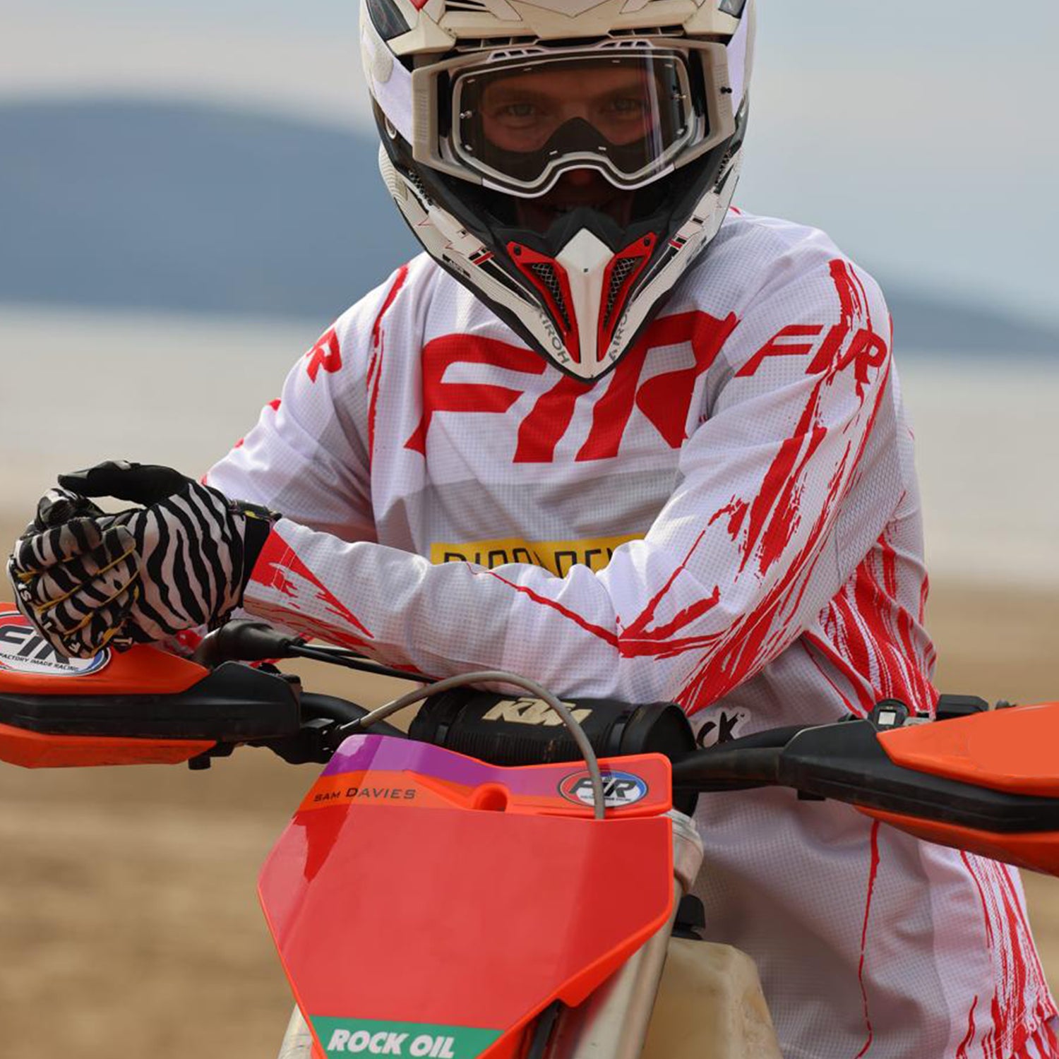 Factory Image Racing Effex Jersey Grey and Red Xl, MX Race Wear, Enduro Gear
