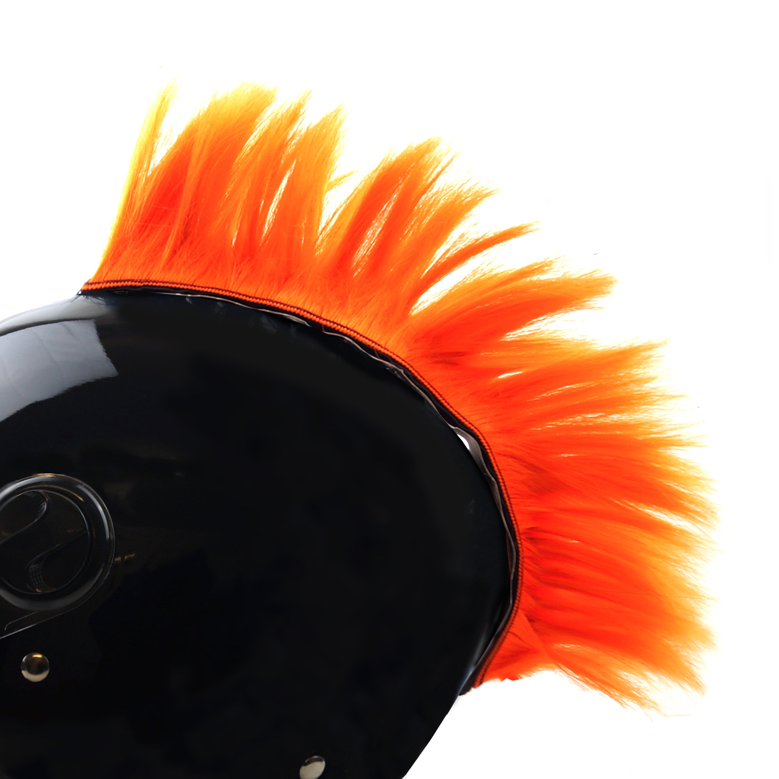 FIR Helmet Decoration Mohawk Orange, Adhesive Loose Hair Blade Design