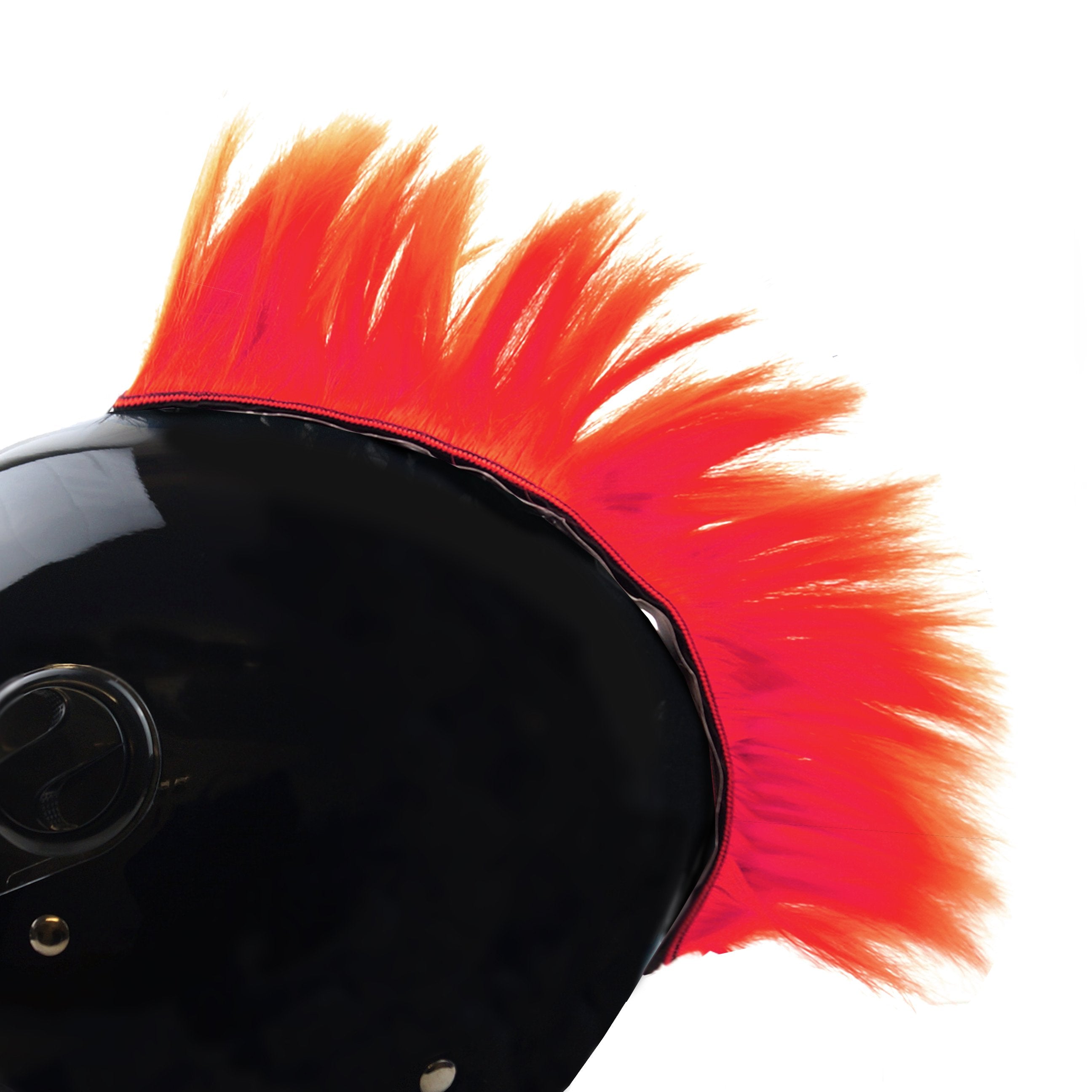 FIR Helmet Decoration Mohawk Red, Adhesive Loose Hair Blade Design