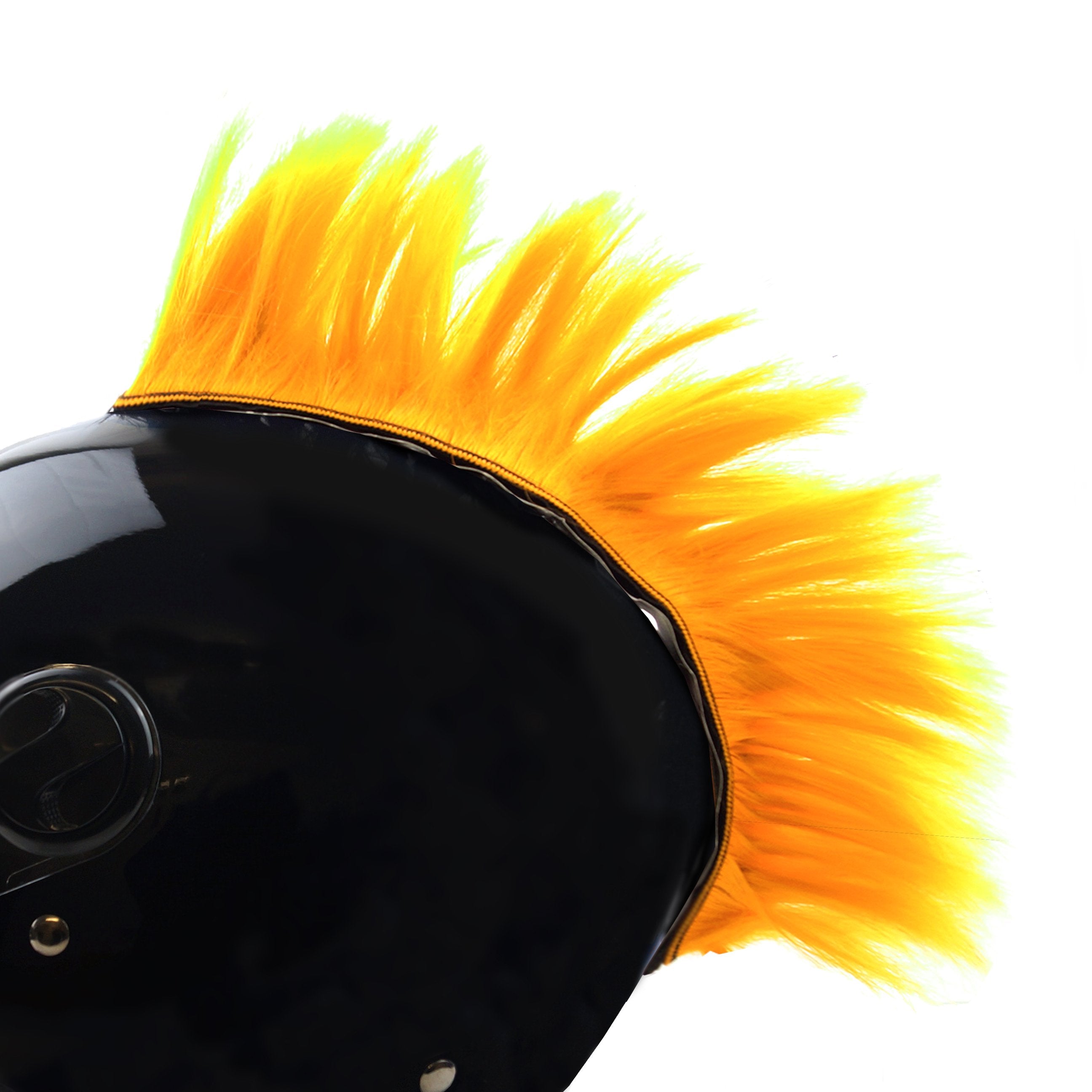 FIR Helmet Decoration Mohawk Yellow, Adhesive Loose Hair Blade Design
