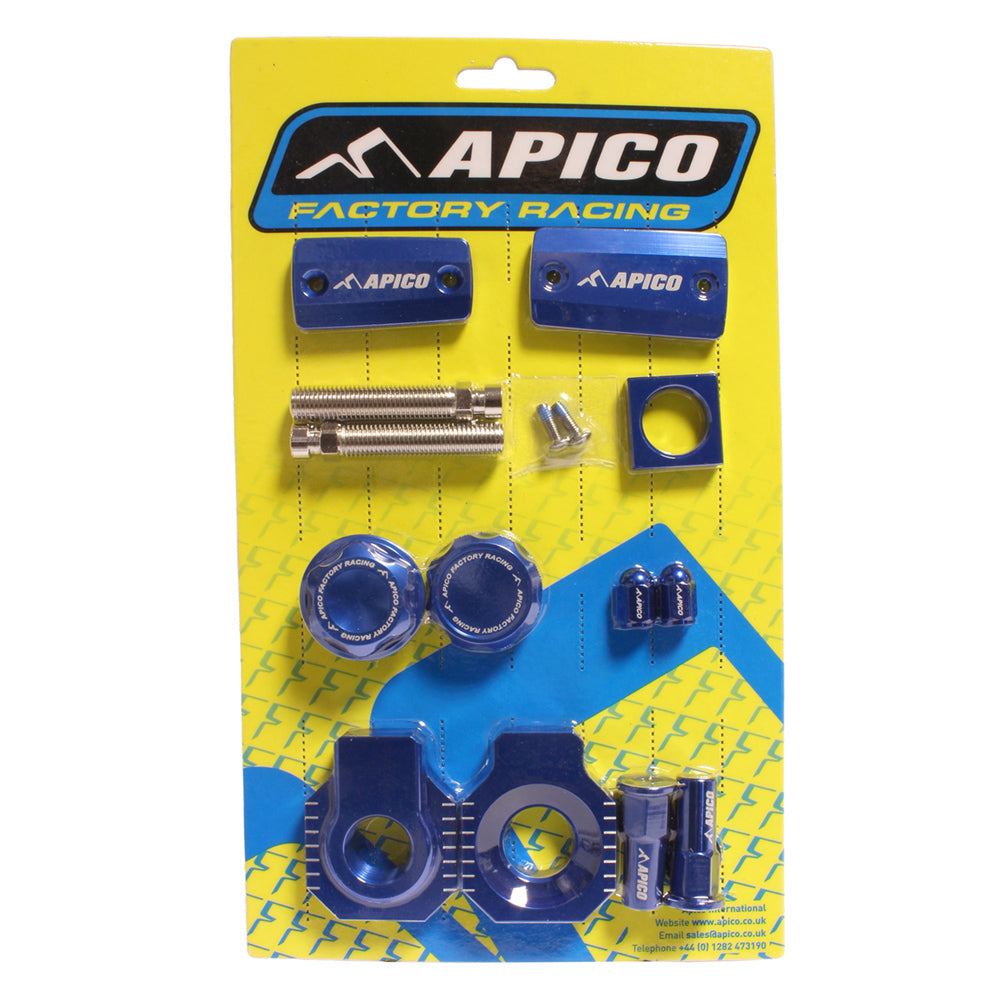 Apico Factory Bling Pack Husqvarna TC/FC125-450 2018, TX/FX300-450 18-21 (Magura Brake) Blue (R)