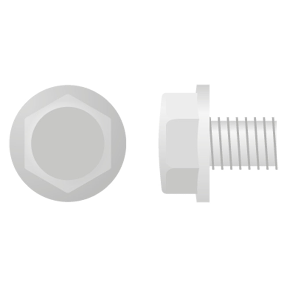 APICO HEX HEAD FLANGE BOLT M6X1.0X12 10MM  10-PACK