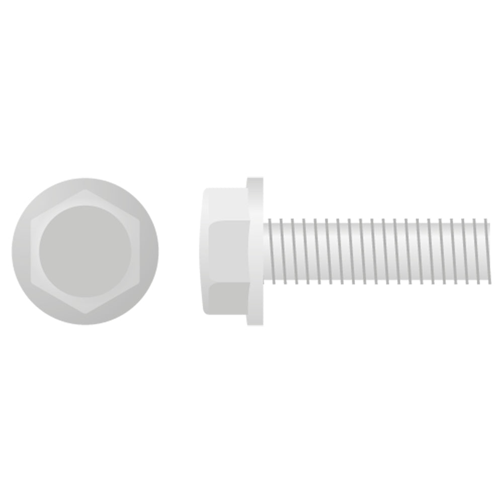 APICO HEX HEAD FLANGE BOLT M6X1.0X20 10MM  10-PACK