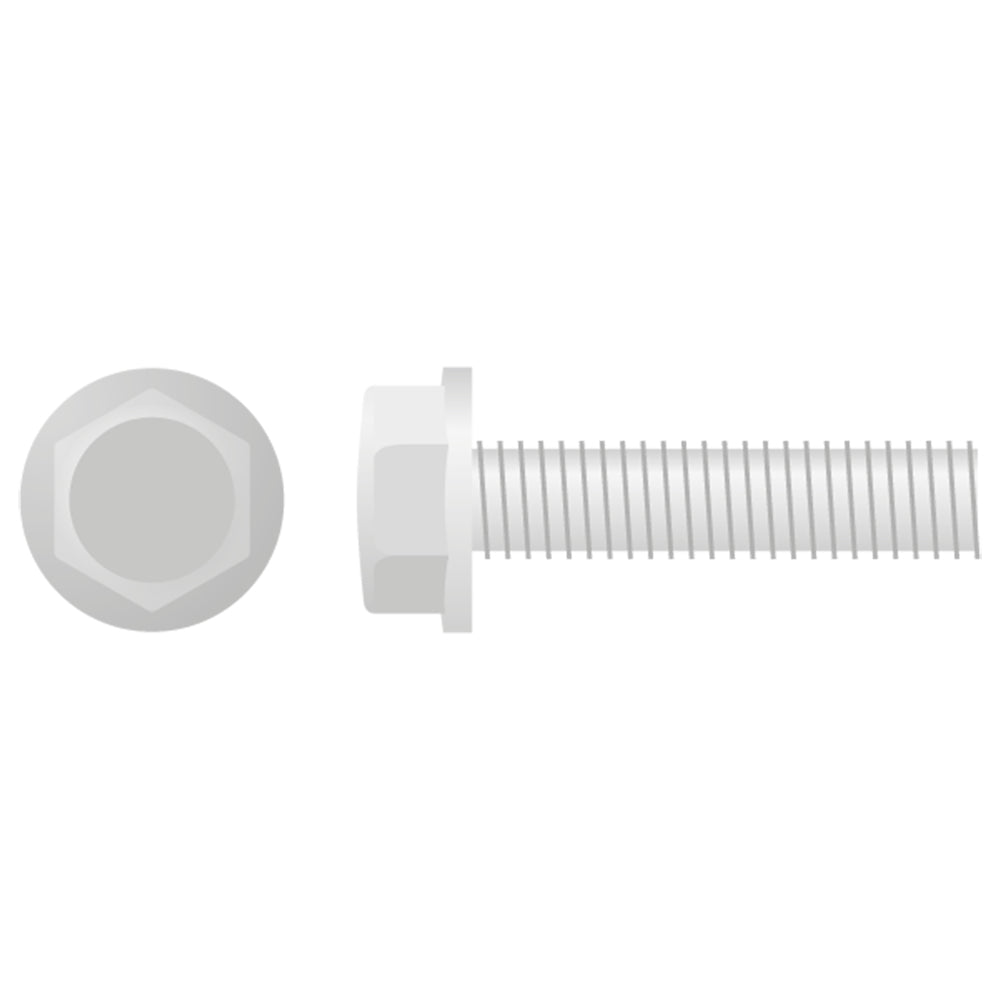 APICO HEX HEAD FLANGE BOLT M6X1.0X25 10MM  10-PACK