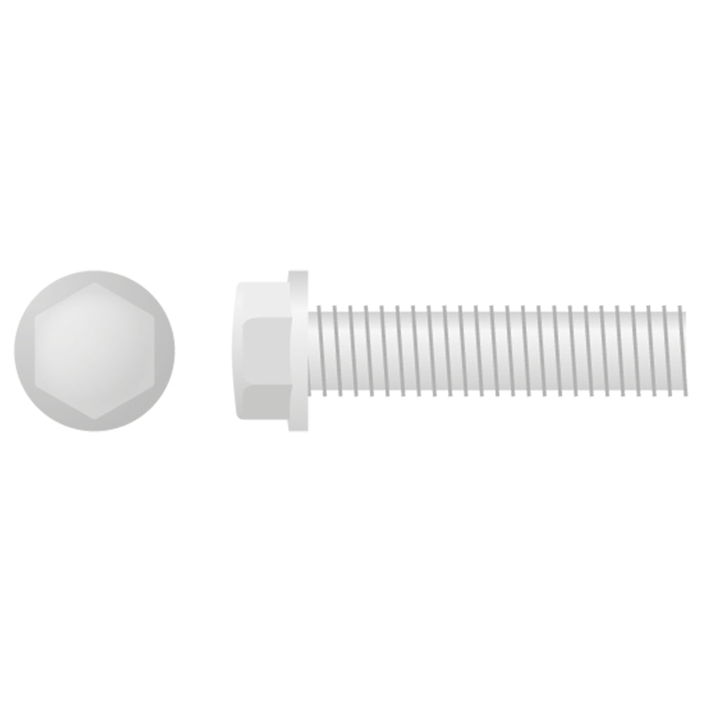 APICO HEX HEAD FLANGE BOLT SMALL M6X1.0X25 8MM  10-PACK