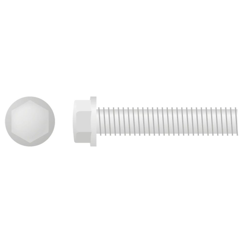 APICO HEX HEAD FLANGE BOLT SMALL M6X1.0X30 8MM  10-PACK