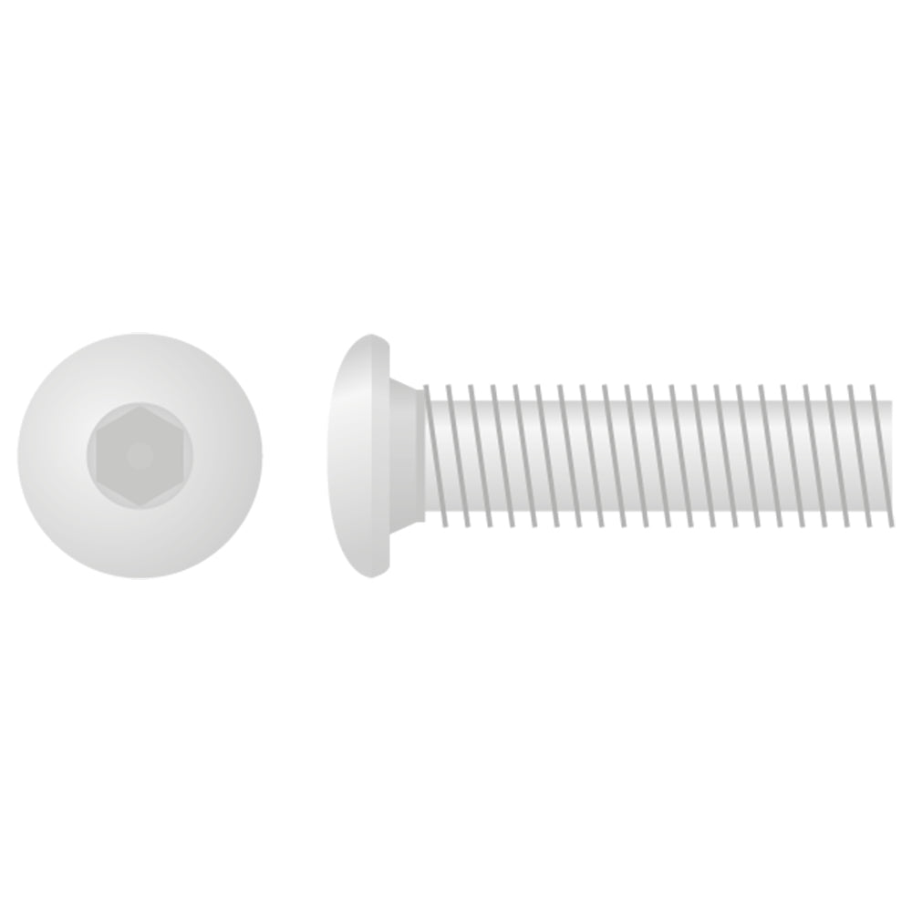 APICO BUTTON HEAD ALLEN BOLT M8X1.25X30 10MM  10-PACK