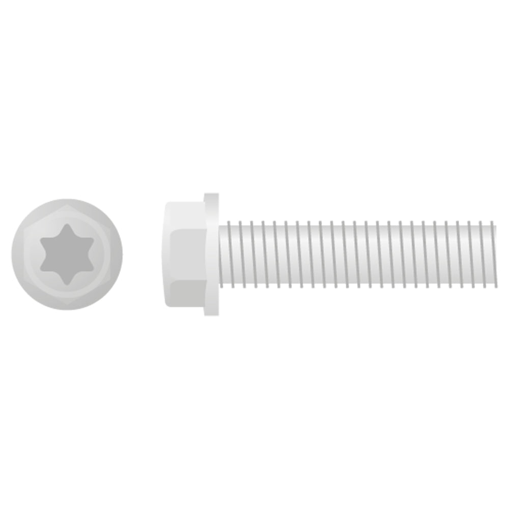 Apico EURO STYLE FLANGE BOLT M6X35 10-PACK   