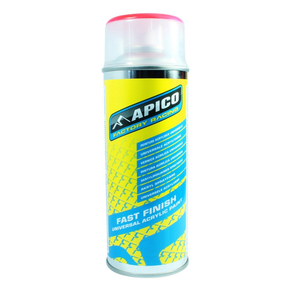 APICO FAST FINISH PAINT UNIVERSAL ACRYLIC CR FLUORESCENT RED(96-99) 400 ML