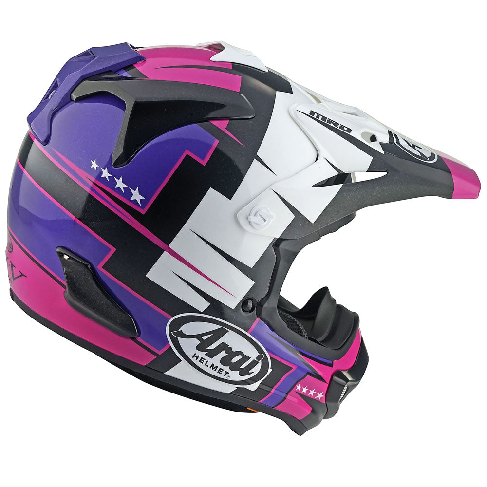 ARAI HELMET MX-V EVO BATTLE PURPLE  PURPLE  XS