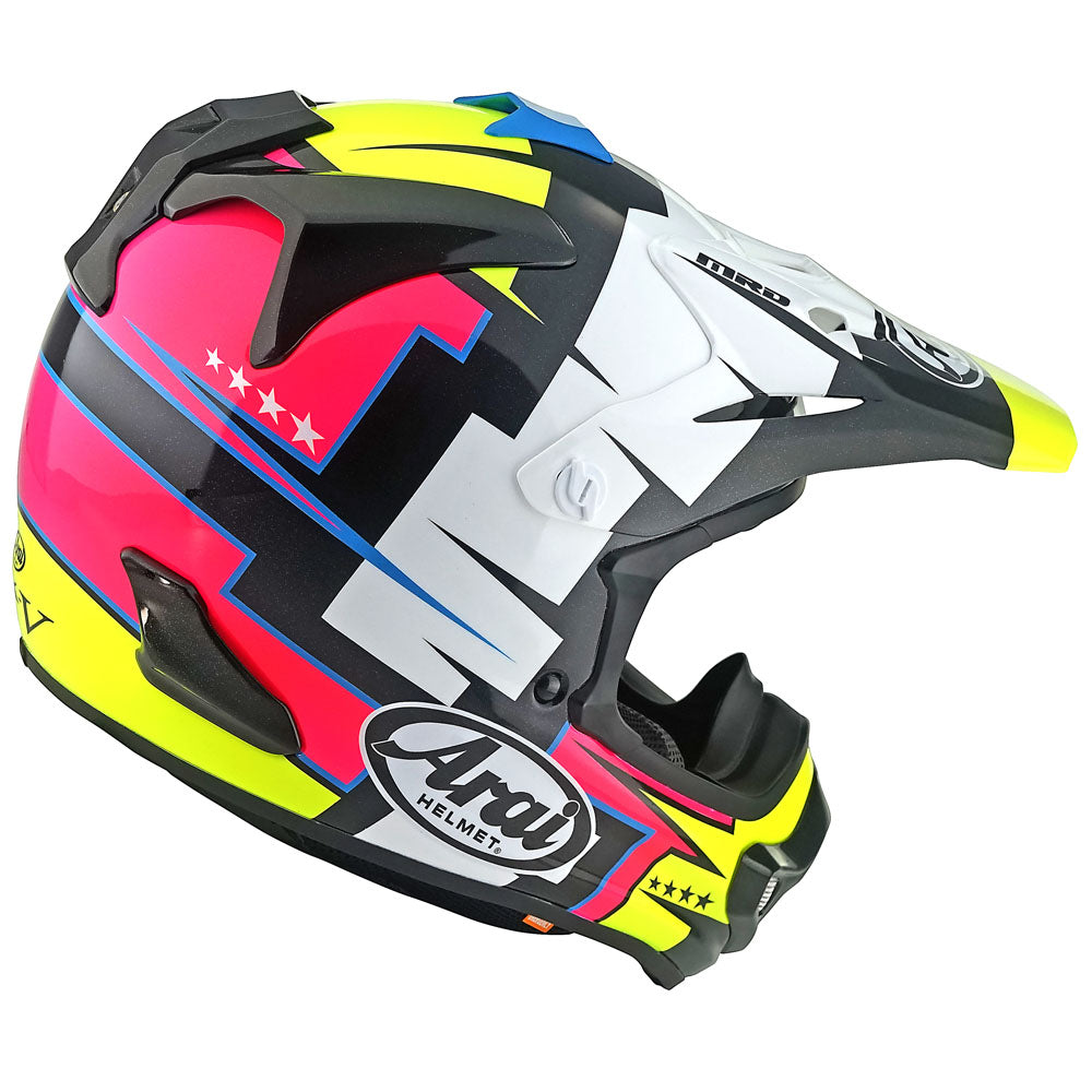 ARAI HELMET MX-V EVO BATTLE YELLOW  YELLOW  XL