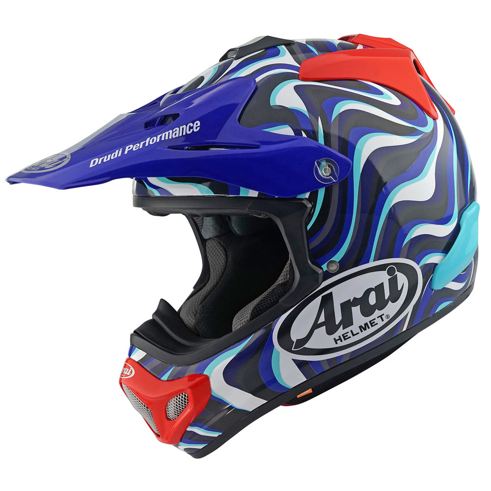 ARAI HELMET MX-V EVO STREAM BLUE  BLUE  XL