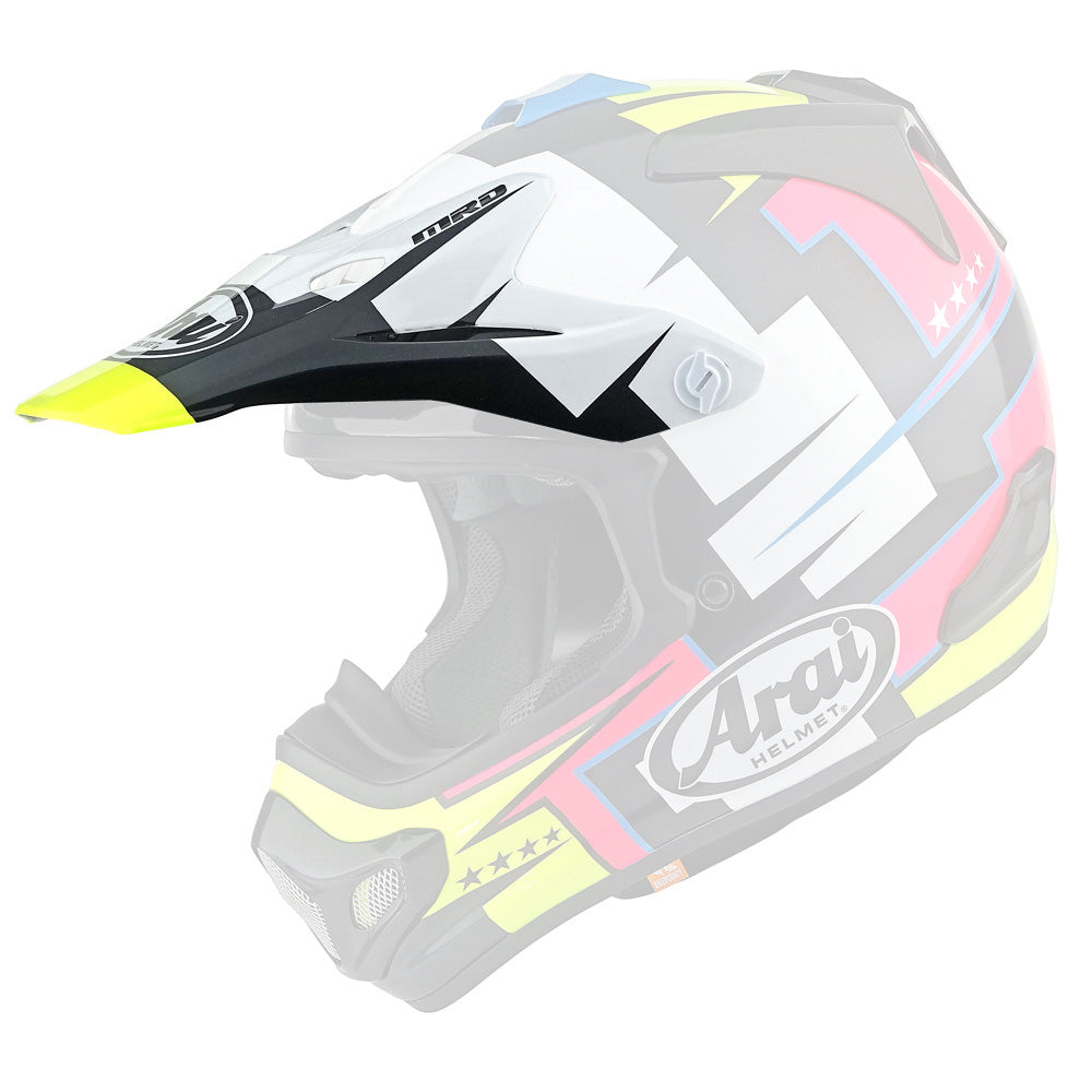 ARAI SPARE PEAK MX-V BATTLE YELLOW  YELLOW