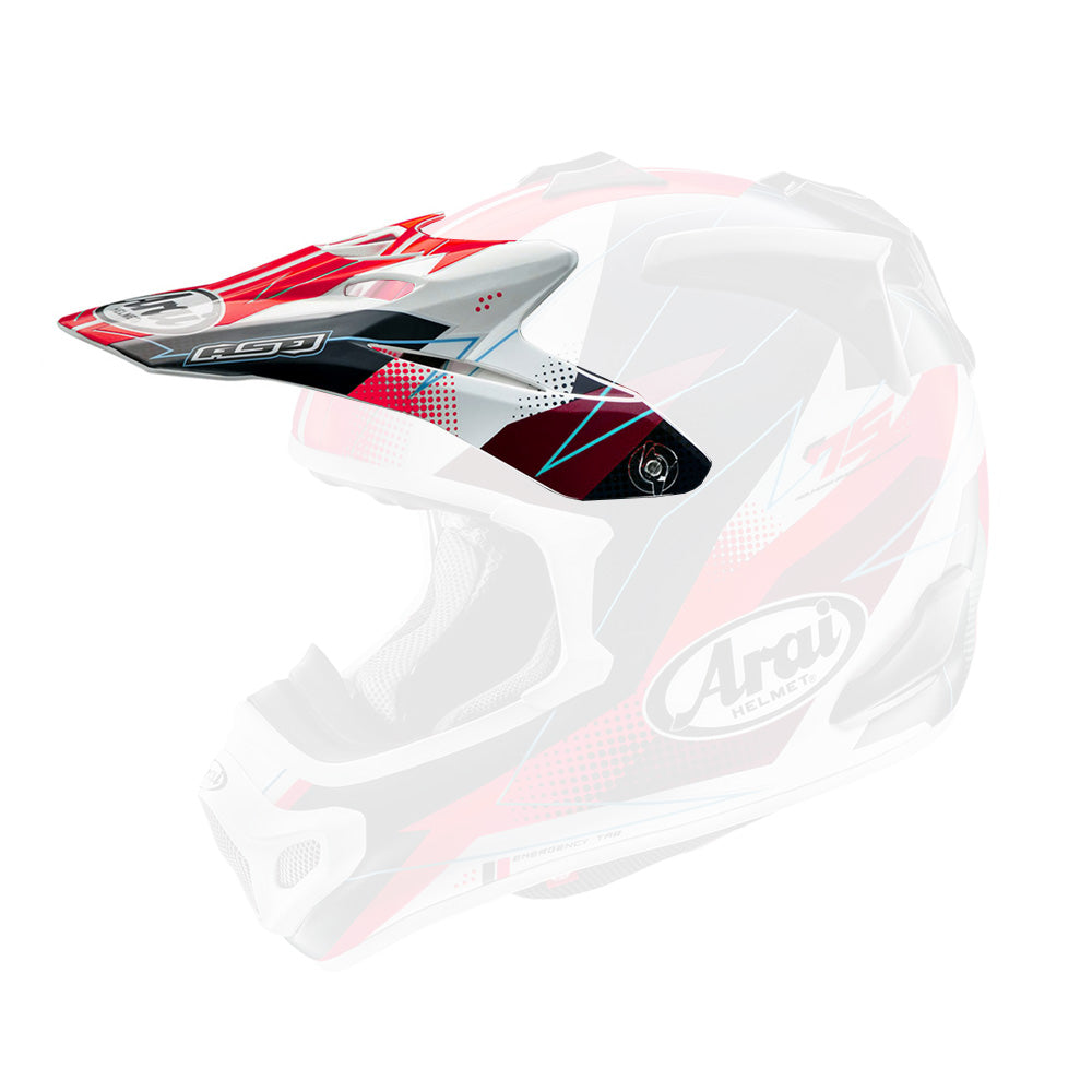 ARAI SPARE PEAK MX-V RESOLUTE RED