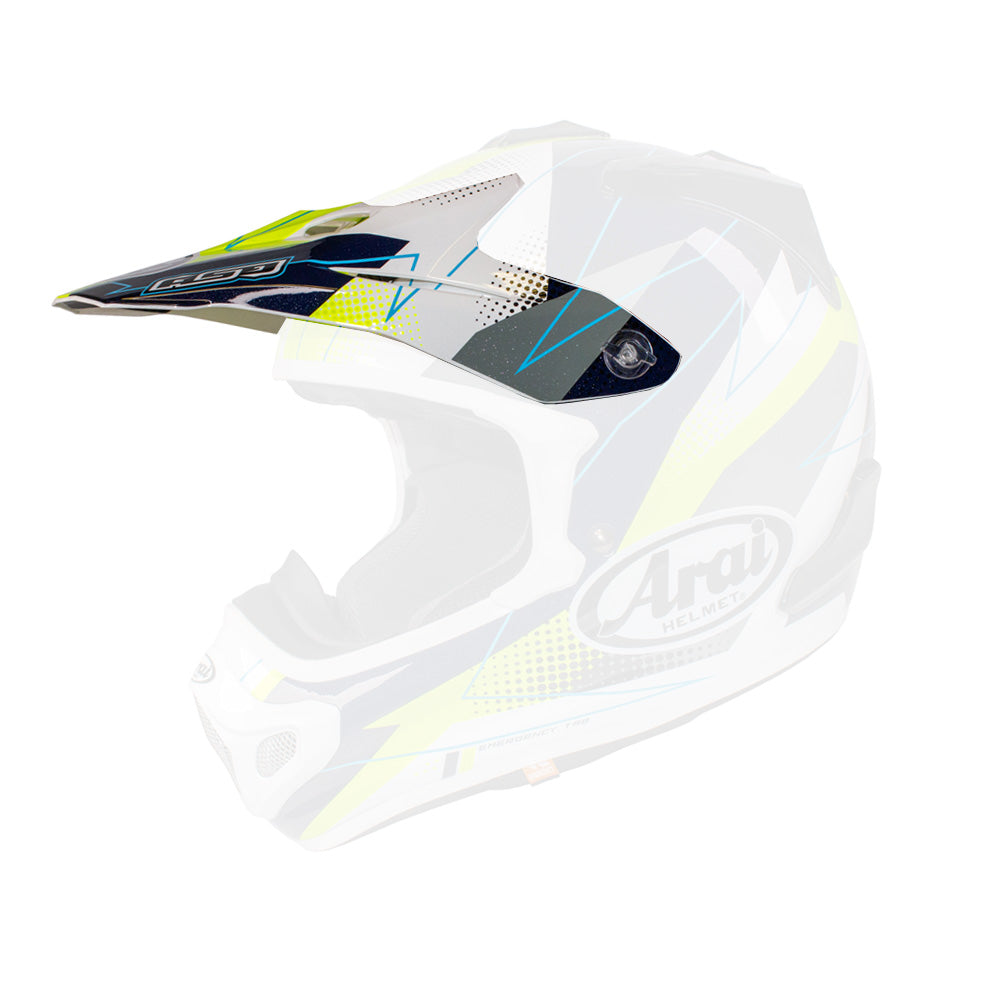 ARAI SPARE PEAK MX-V RESOLUTE FLO YELLOW