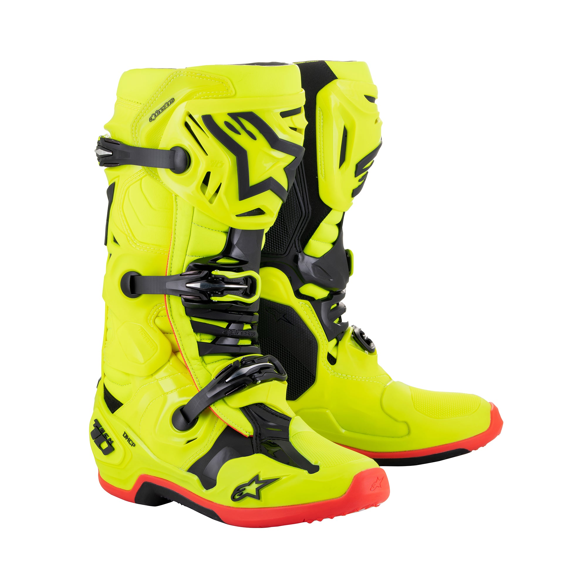 Alpinestars Tech 10 - Yellow Fluo Black Red Fluo Boots