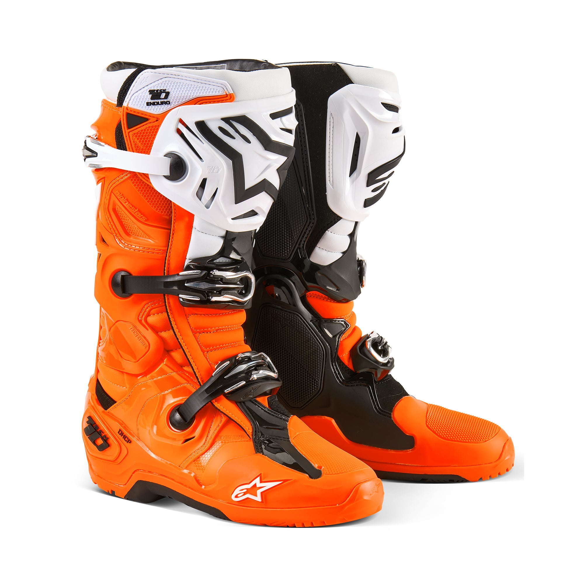 Alpinestars Tech 10 Enduro - Orange Fluo / Black / White