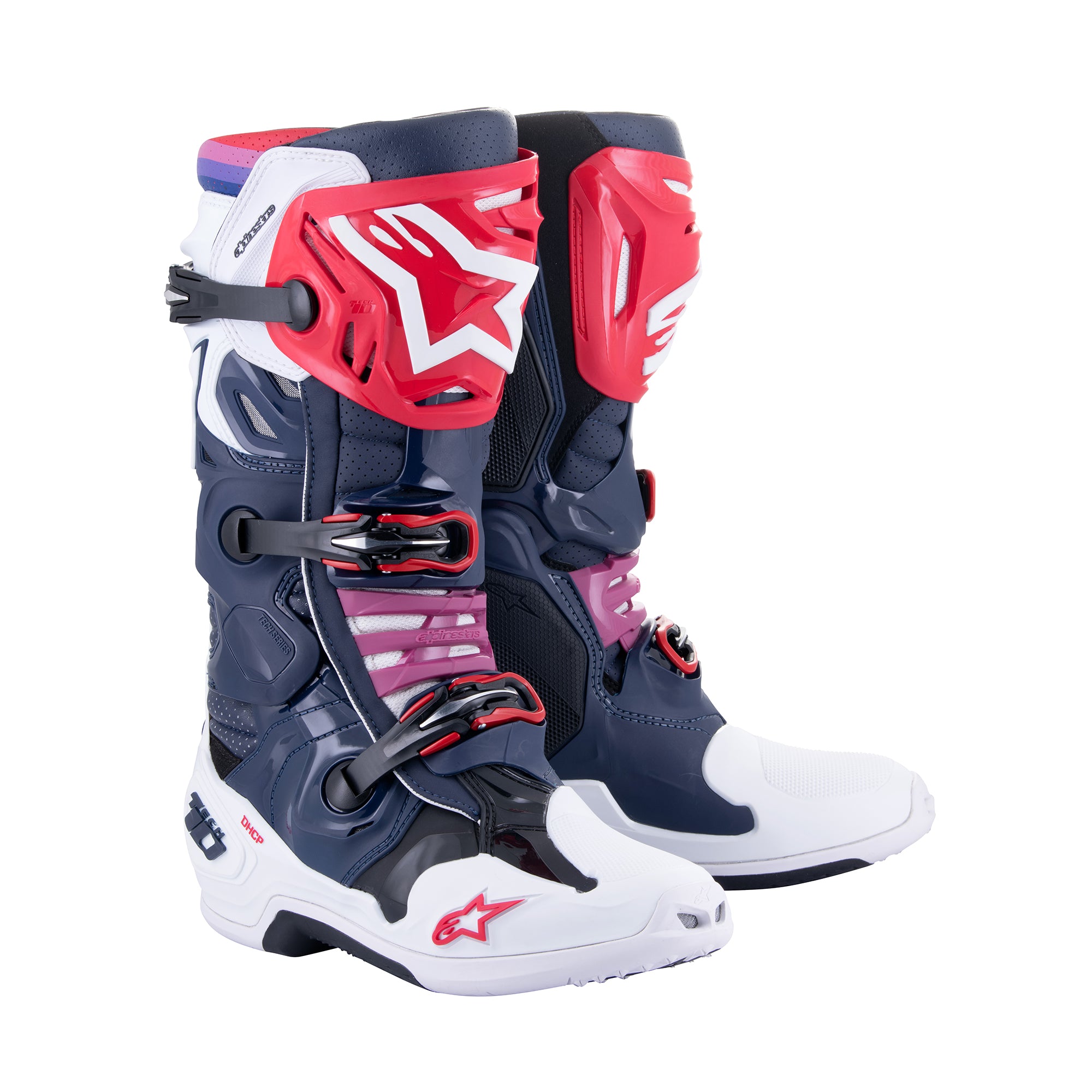Alpinestars Tech 10 Supervented - Night Navy White Rainbow Boots