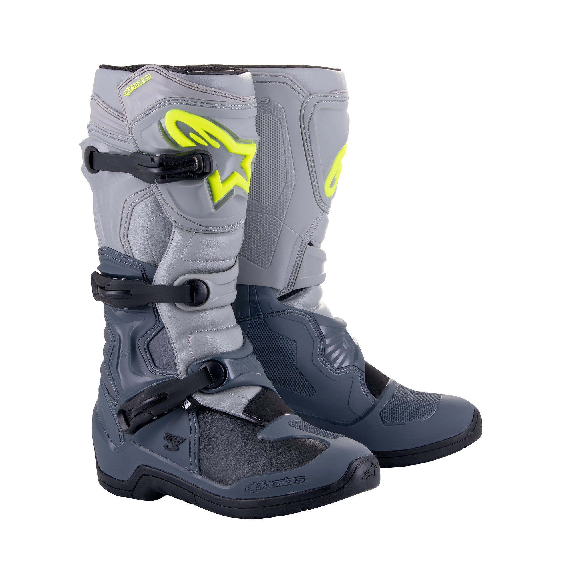 Alpinestars Tech 3 - Dark Gray Light Gray Black Boots